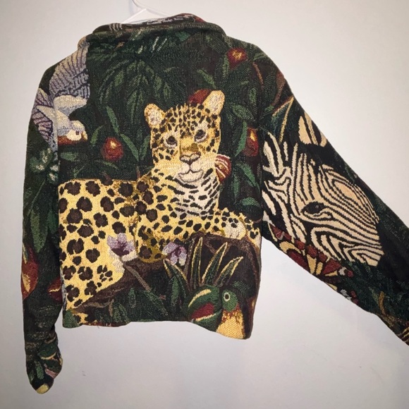 Vintage Paco Solér Jungle Animals Wildlife Safari Blazer - Picture 3 of 10